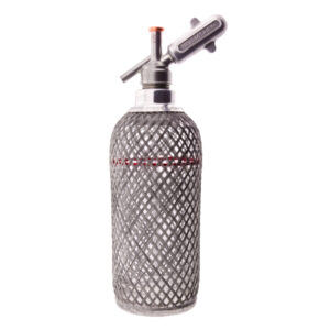 Restaurierter Heimsyphon Soda Siphon und restaurierte Seltzer Bottle aus den 1920er Jahren