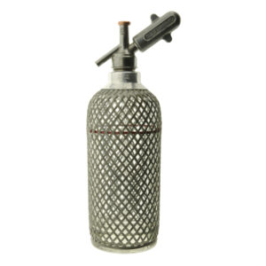 Restaurierter Sparklets Soda Siphon und restaurierte Seltzer Bottle aus den 1920er Jahren